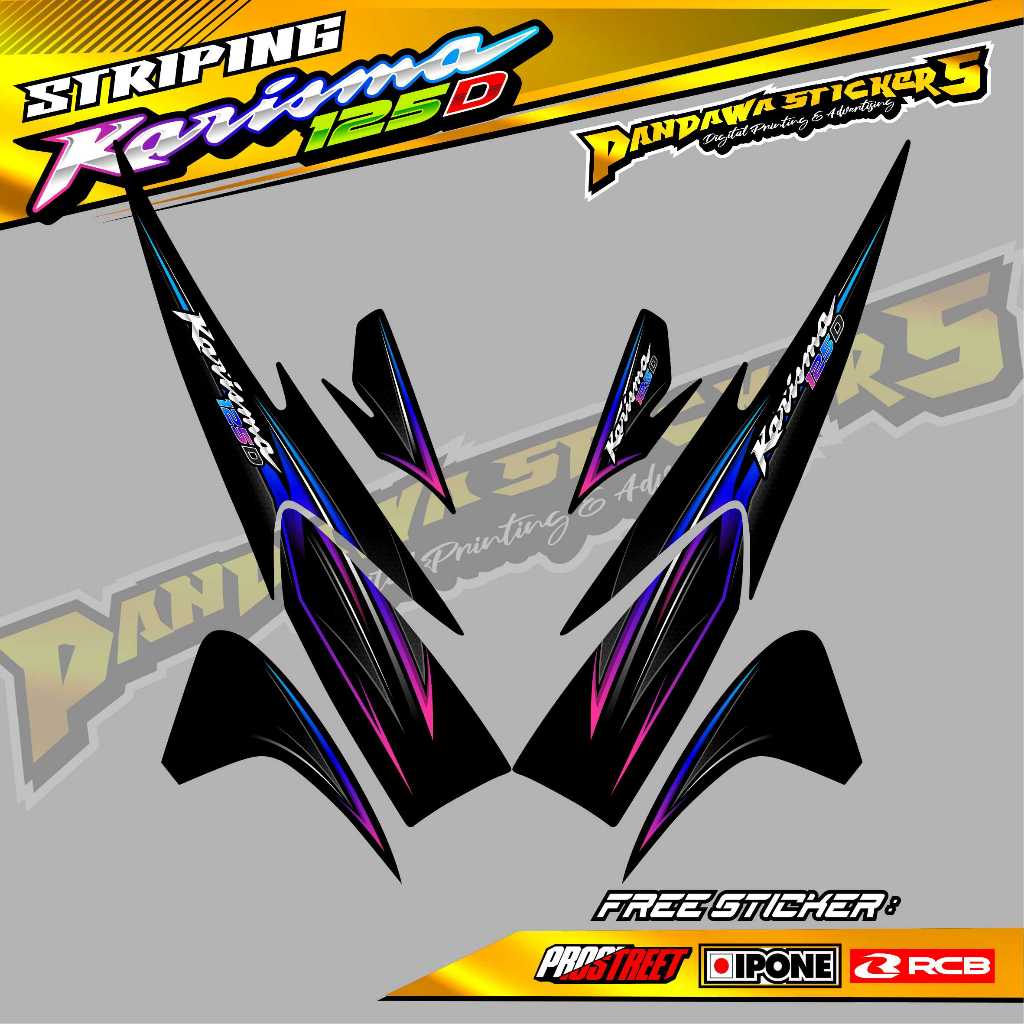 STRIPING VARIASI HONDA KARISMA 125D / STICKER LIST VARIASI MOTOR KARISMA 125 D