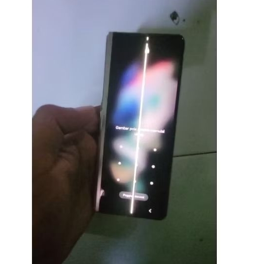 lcd samsung z fold 3 garis puyih