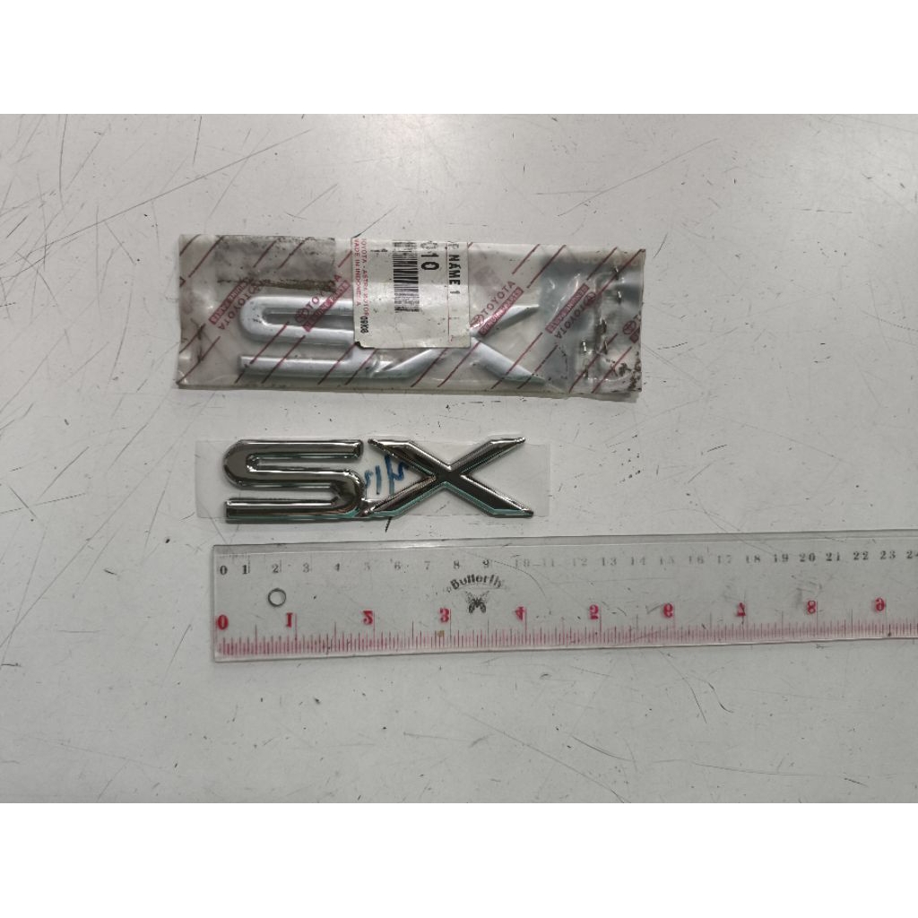 Logo emblem simbol SX "SX" Toyota Kijang Kapsul Asli Original