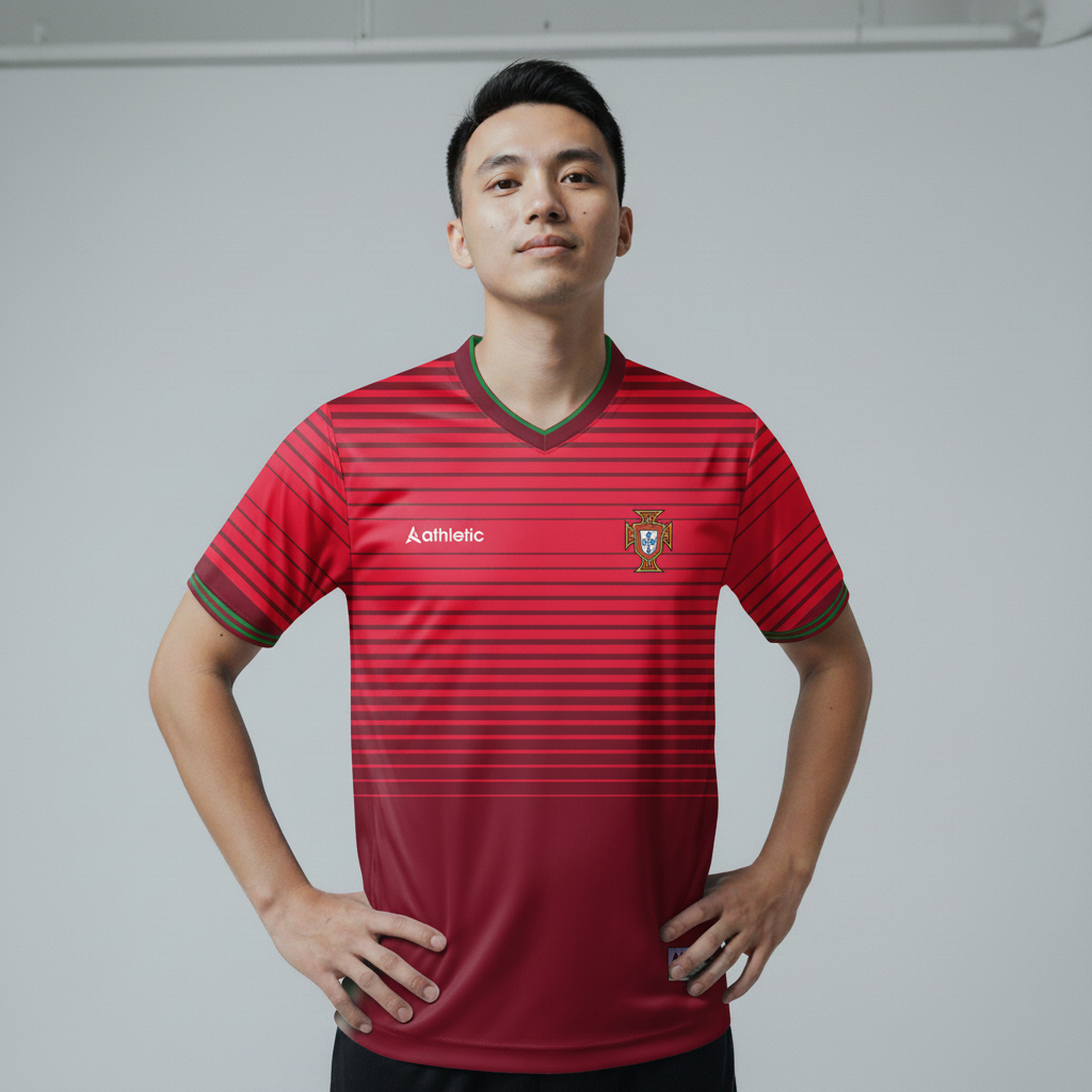 ATHLETIC SPORTWEAR - Jersey Bola Fantasy Portugal Home 2014-2015 Fullprinting Casual - Atasan