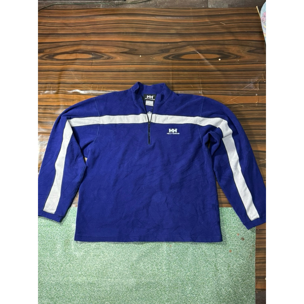 Sweater helly Half Zip Sherpa Fleece Jacket madein USA bukan Hodi & crewneck