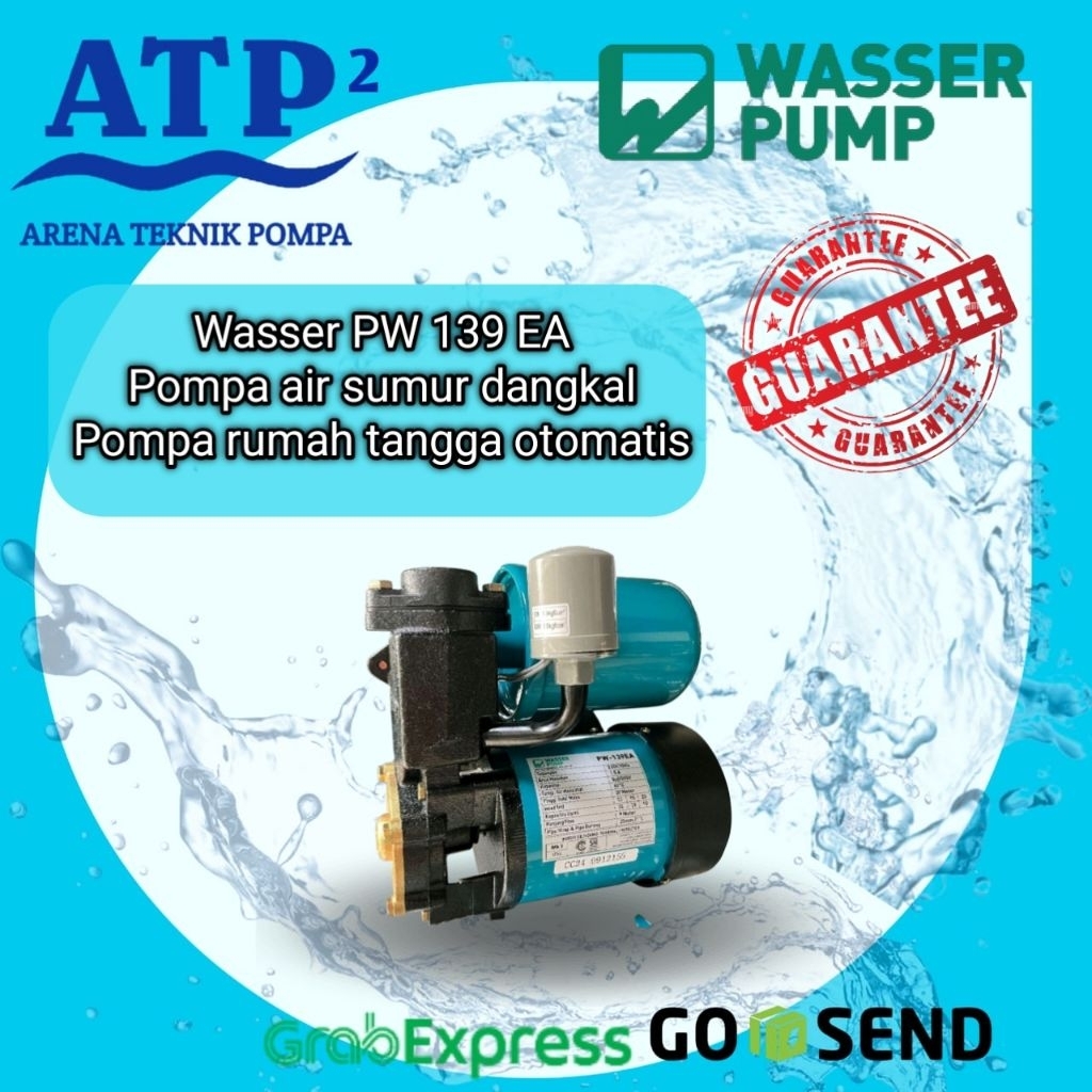 Wasser PW 139 EA Pompa Air Sumur Dangkal Pompa Air Otomatis Pompa Air Rumah Tangga