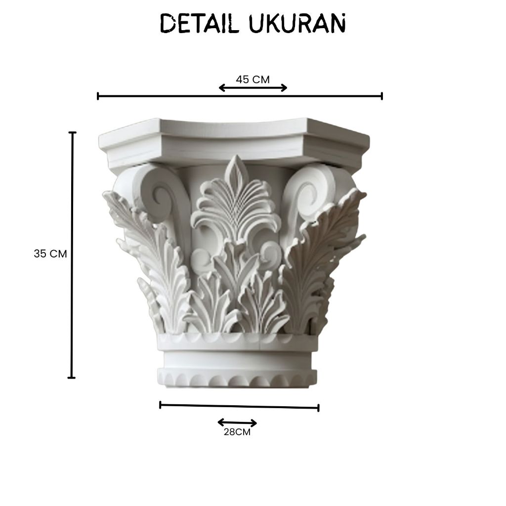MAHARDIKA STORTE FLORIST. Kepala Pilar Kepala Tiang Dekorasi Spons Eva Ukiran Jawa untuk Dekorasi Pe