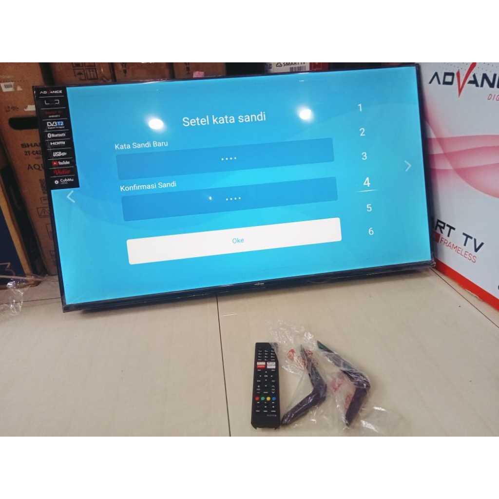 TV LED Advance 42 inci FHD Android TV Youtube Digital TV Kondisi bekas pemakaian masih segel 5792F