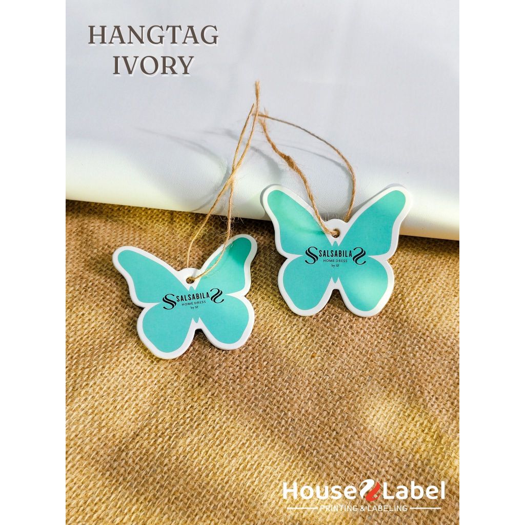 Hang Tag Ivory 700 Gsm, Hang Tag Tebal, Label Merk Baju, Label Kertas, 100% Garansi + Free Desain