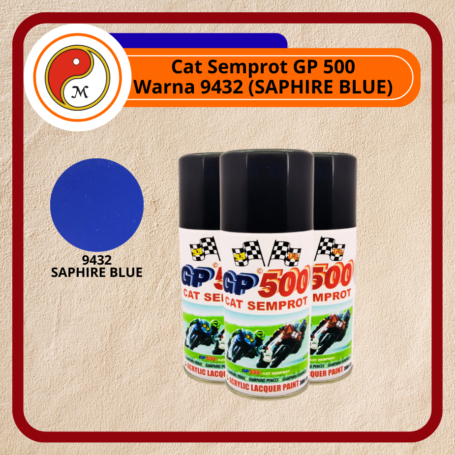 Cat Semprot GP500 / Pylox GP-500 300cc – Aneka Warna | Spray Paint Serbaguna / Warna Saphire Blue (9