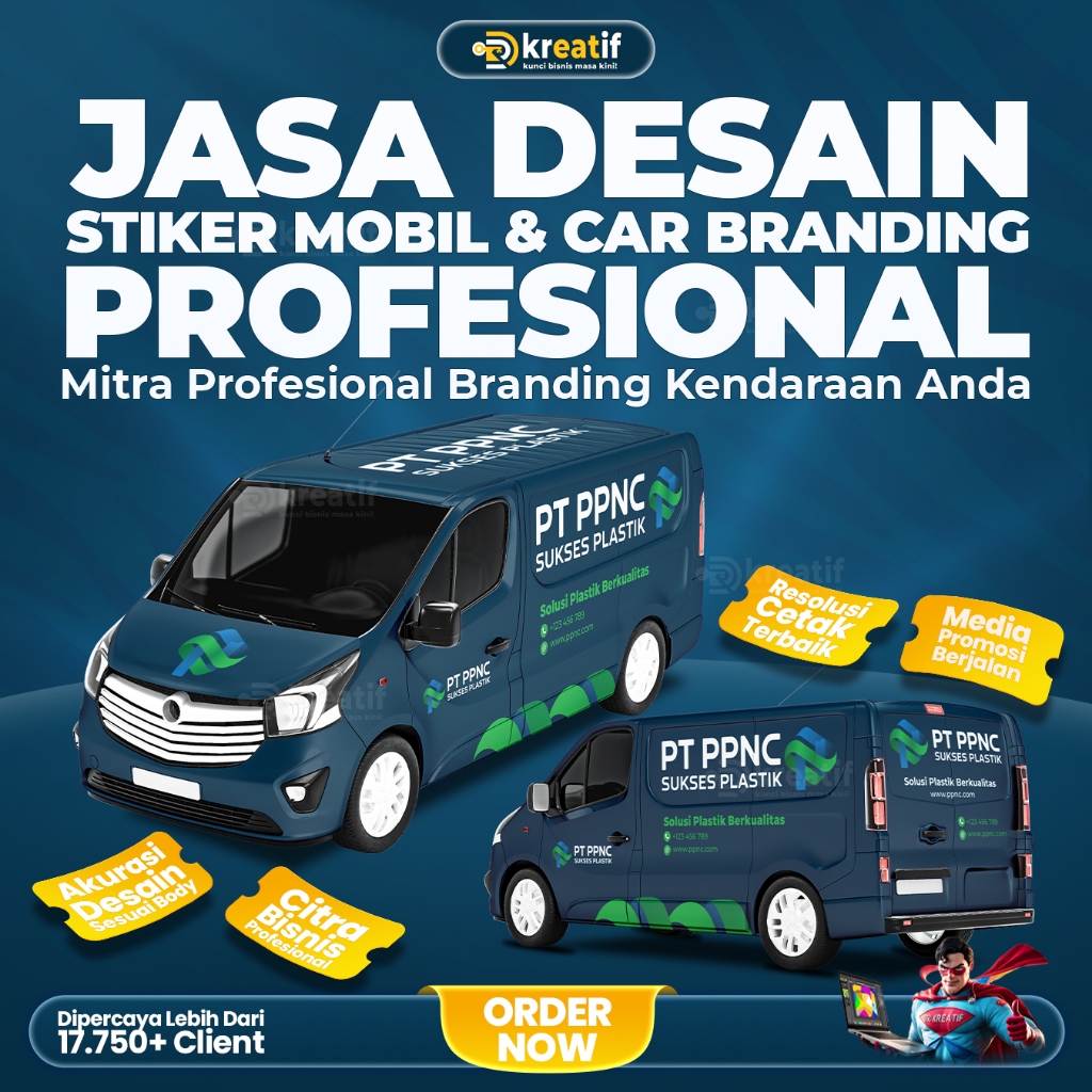 Jasa Desain Stiker Mobil & Car Branding – Profesional | DR KREATIF