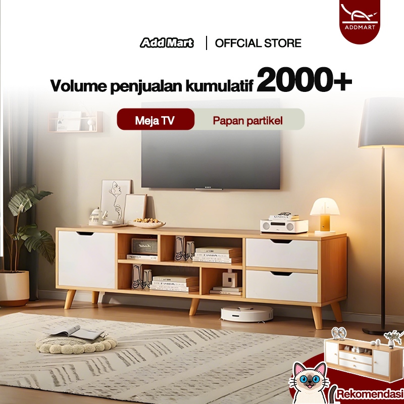 Meja Tv Lemari Tv Rak Tv Meja Buffet Minimalis Modern Murah 140CM Buffet TV Kayu Model Terbaru