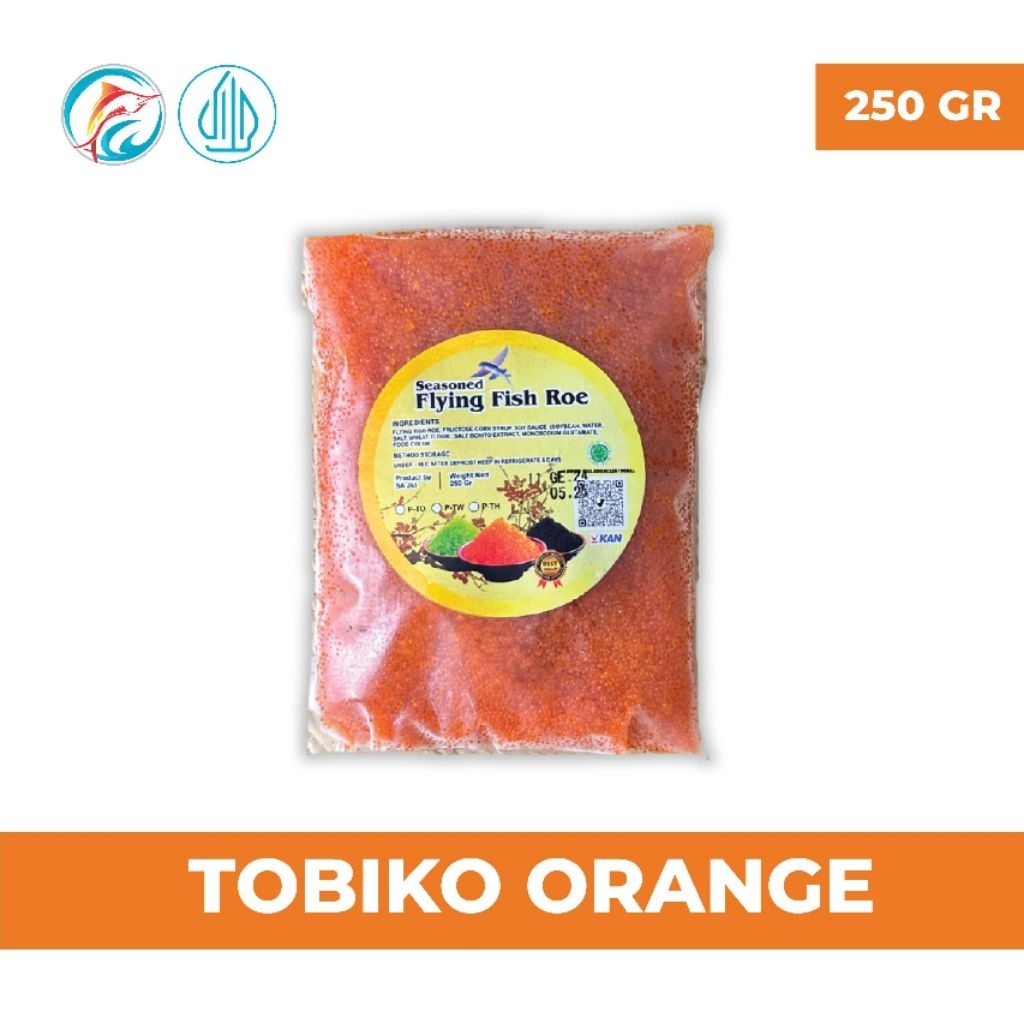 Tobiko Orange 250gr | Tobiko Telur Ikan Terbang | FLYING FISH ROE