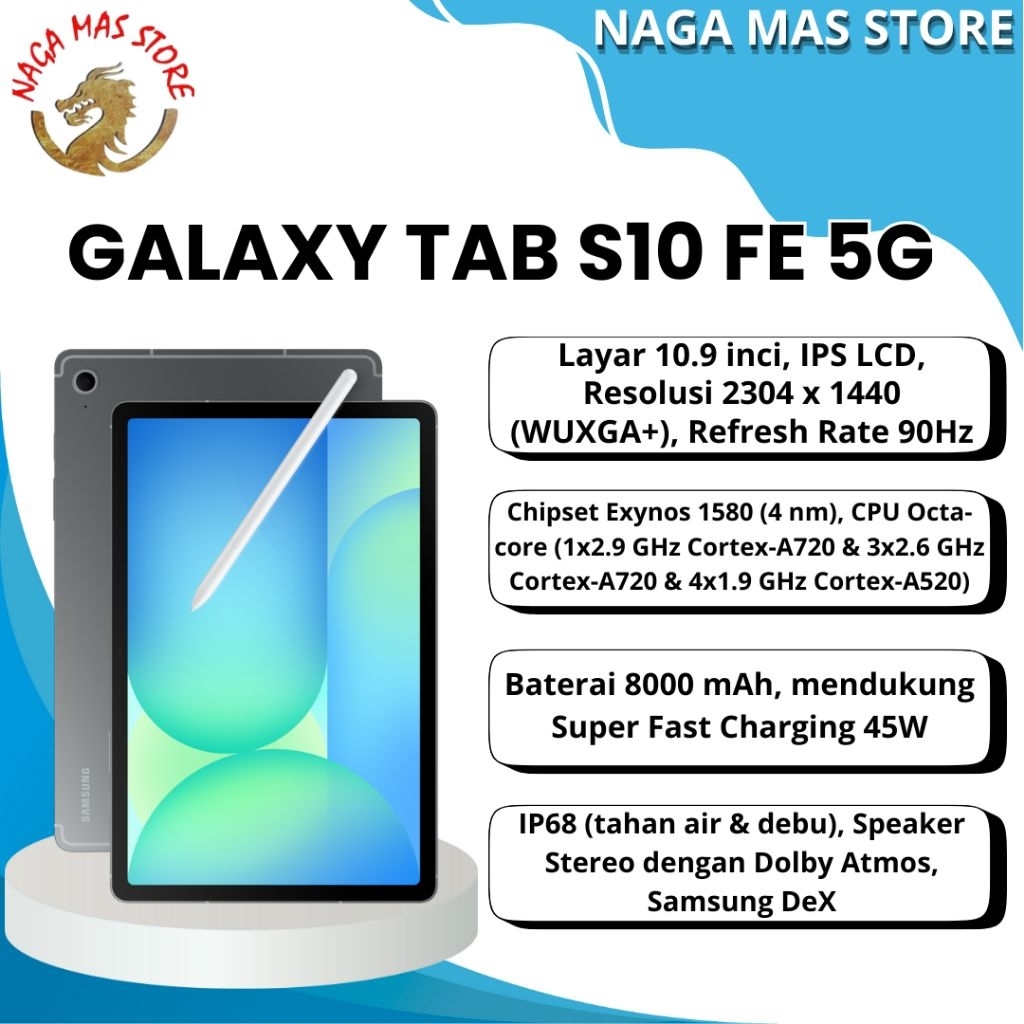 SAMSUNG GALAXY TAB S10 FE 5G 8GB/128GB