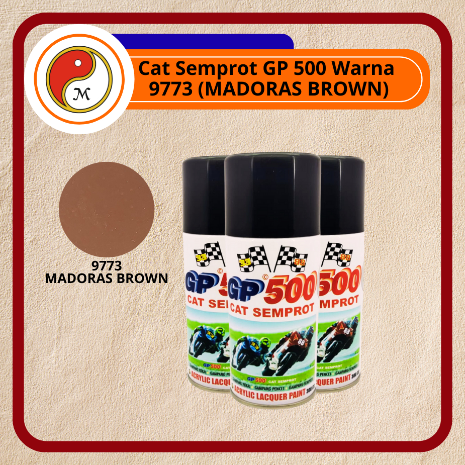 Cat Semprot GP500 / Pylox GP-500 300cc – Aneka Warna | Spray Paint Serbaguna / Warna Madoras Brown (