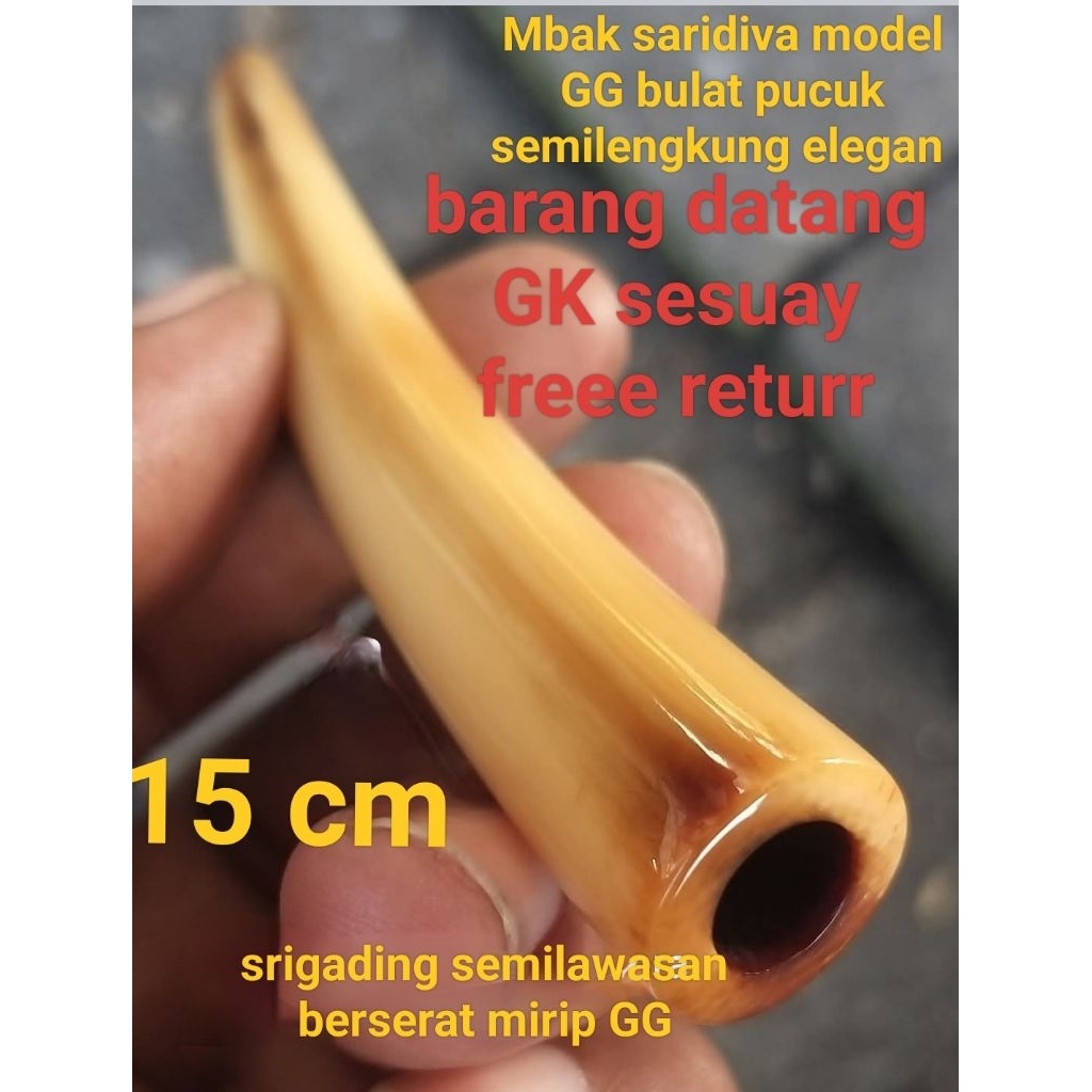 pipa diva bulat pucuk p 15 cm srigading berserat  mirip gg