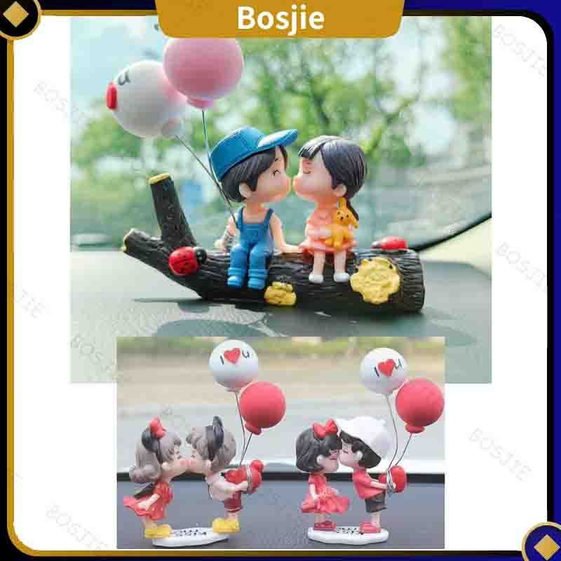 Couple Ungu Hiasan Dashboard Dekorasi Pajangan set Couple boneka dashboard Mobil