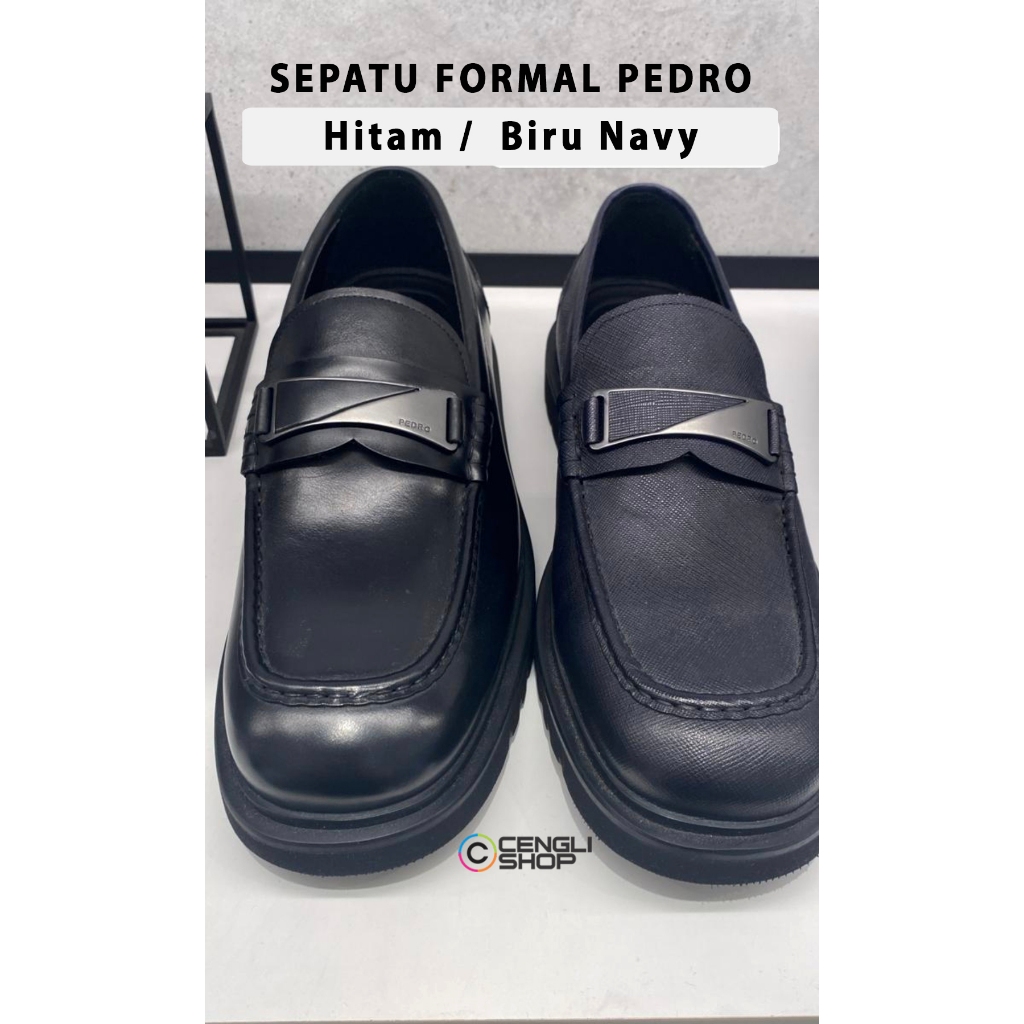 SEPATU FORMAL PEDRO PRIA ORIGINAL Profesional Slip On Loafer Kulit Asli PM078