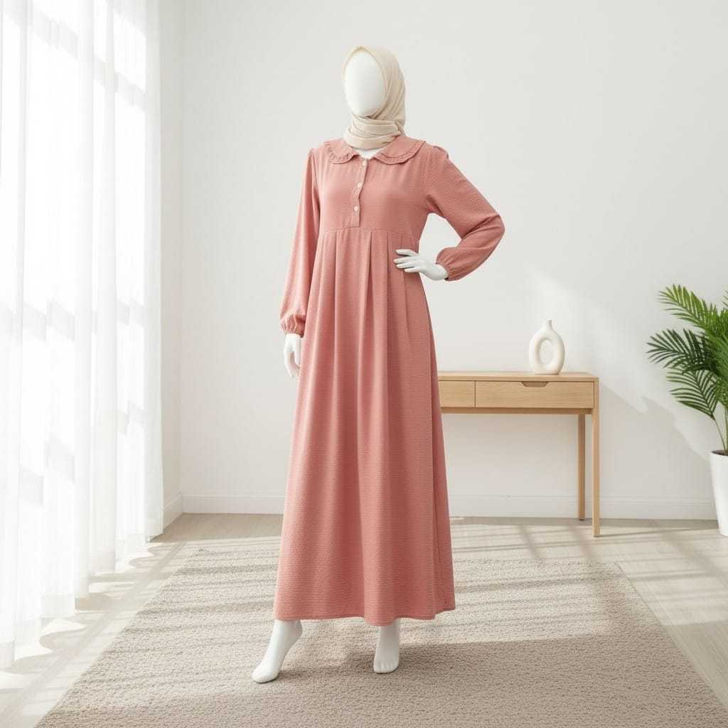 lunaci Gamis jumbo Premium LD 120cm XXL ditsy le khari