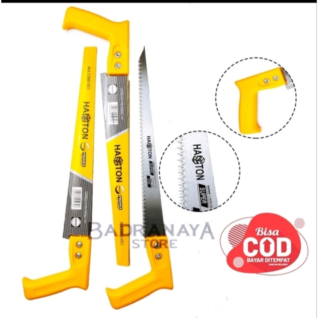 Gergaji runcing lancip 14 inch hasston gergaji gagang PVC hasston prohex