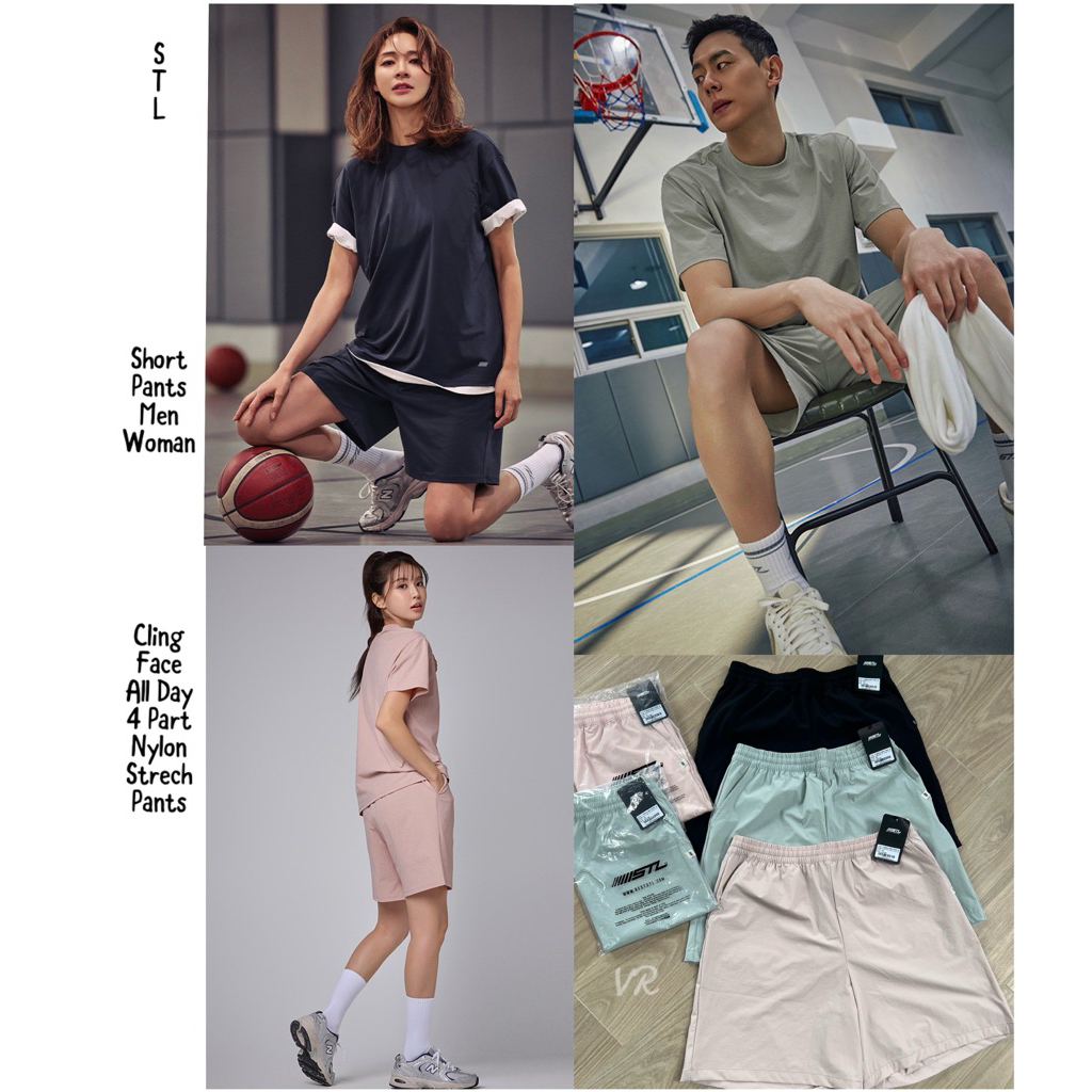 [ STL 11 - A ] Celana Pendek Pria Wanita Olah Raga Nylon Strech Drawstring Short Pants