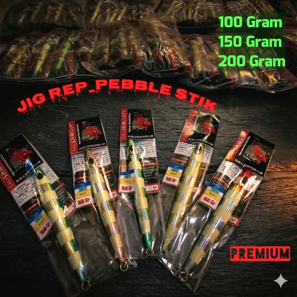 METAL  JIG mj Pebble Pabble Stick 100 150 200 gram gid