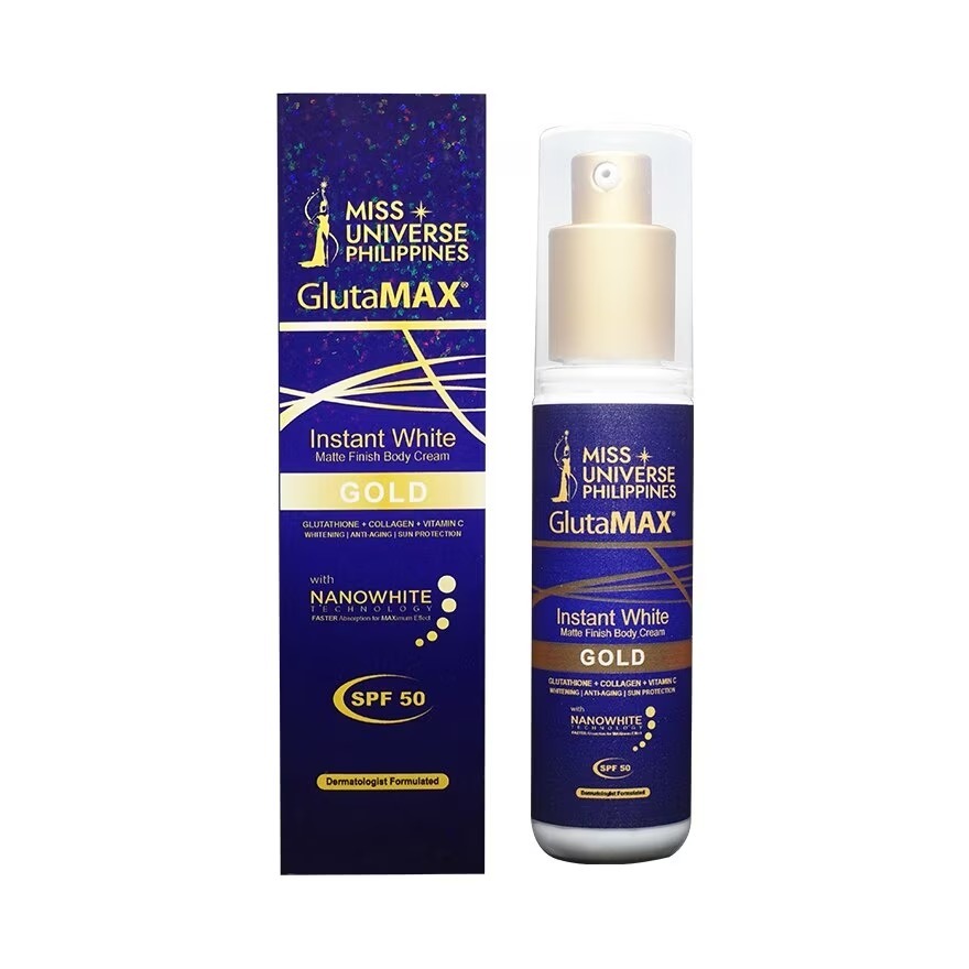 GLUTAMAX Miss Universe Gold Instant White Matte Finish Body Cream SPF50