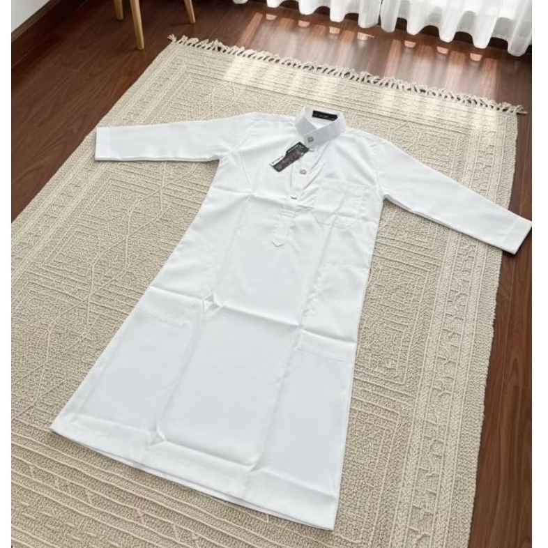 BEST DEALS JUBAH ANAK LAKI LAKI KHUSUS HITAM PUTIH AL DIRHAM USIA 4 TAHUN - 15