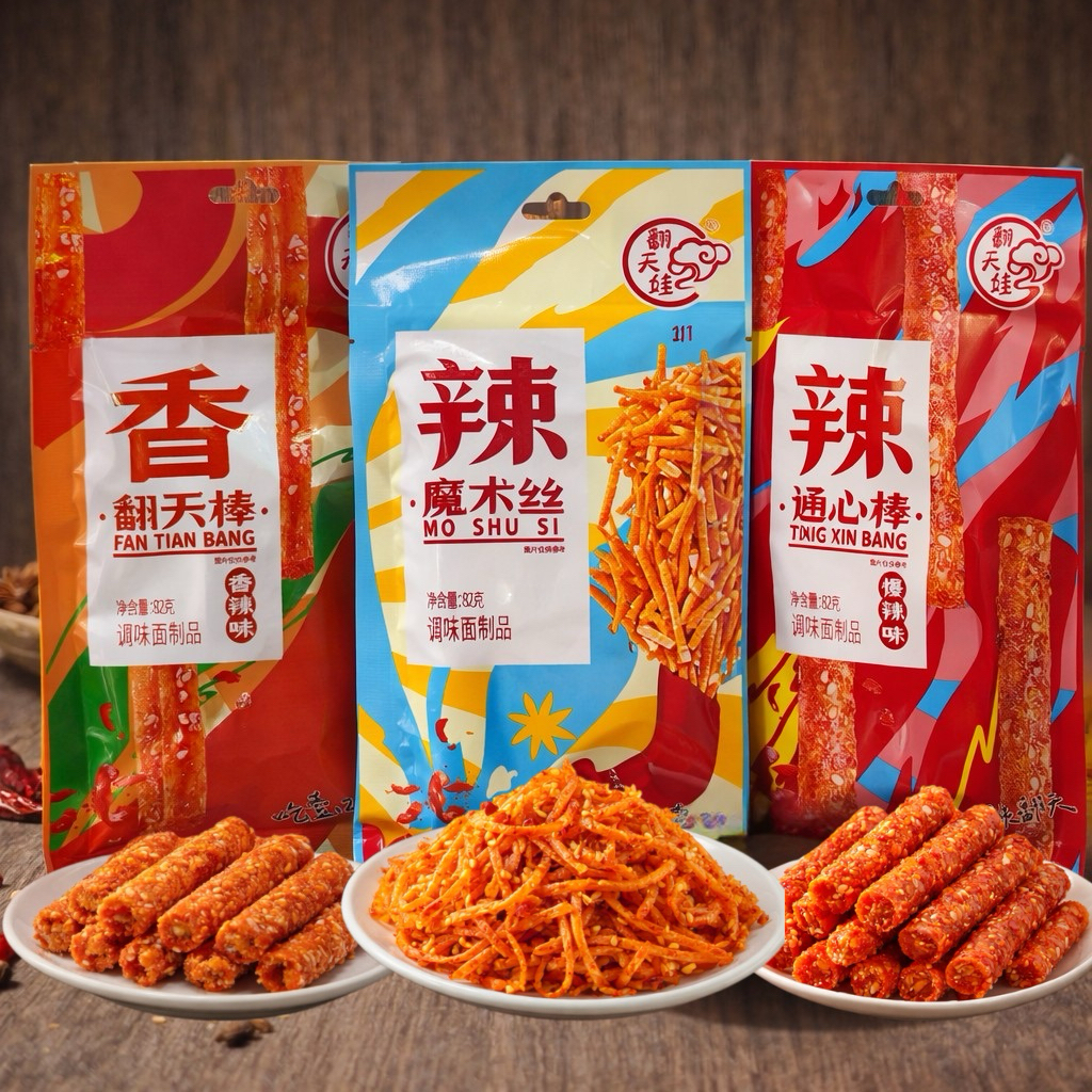 [HALAL]Camilan Snack Stik Pedas Viral China – Gurih, Manis Mala & Super Pedas ANAK GEMBIRA