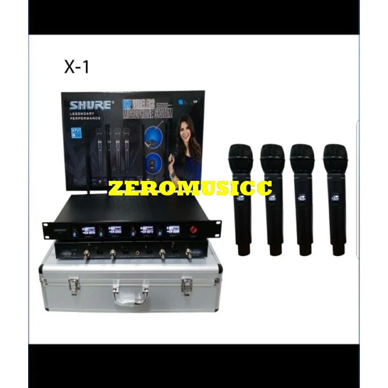 MIC WIRELESS SHURE X1 4 MIC WIRELESS SHUREX1 grade a+