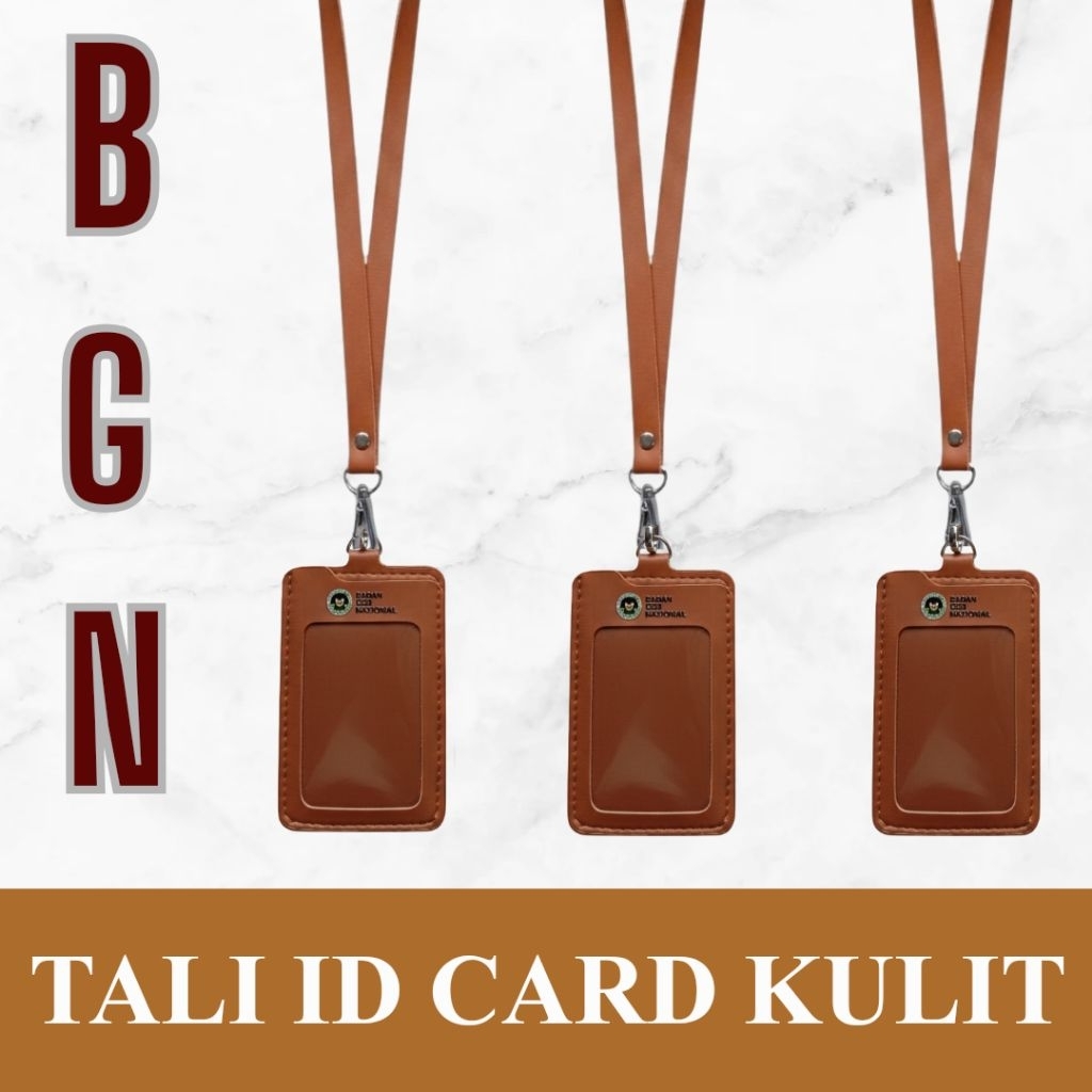 READY TALI ID CARD KULIT B4D4N G1Z1 N4S1ON4L ( B6N ) / LANYARD KULIT PREMIUM B4DAN G1ZI N4S1ON4L TER
