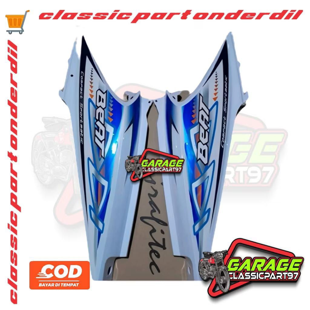 Body Belakang Honda Beat Lama Beat Karbu Beat Fi Beat Street Putih Set Stripping Mirip Original