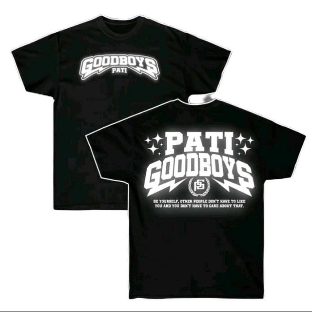 KAOS PATI GOODBOYS Distro Unisex Panjang pendek  Baju Katun Atasan Oblong Nyaman Wanita Polos Hitam 