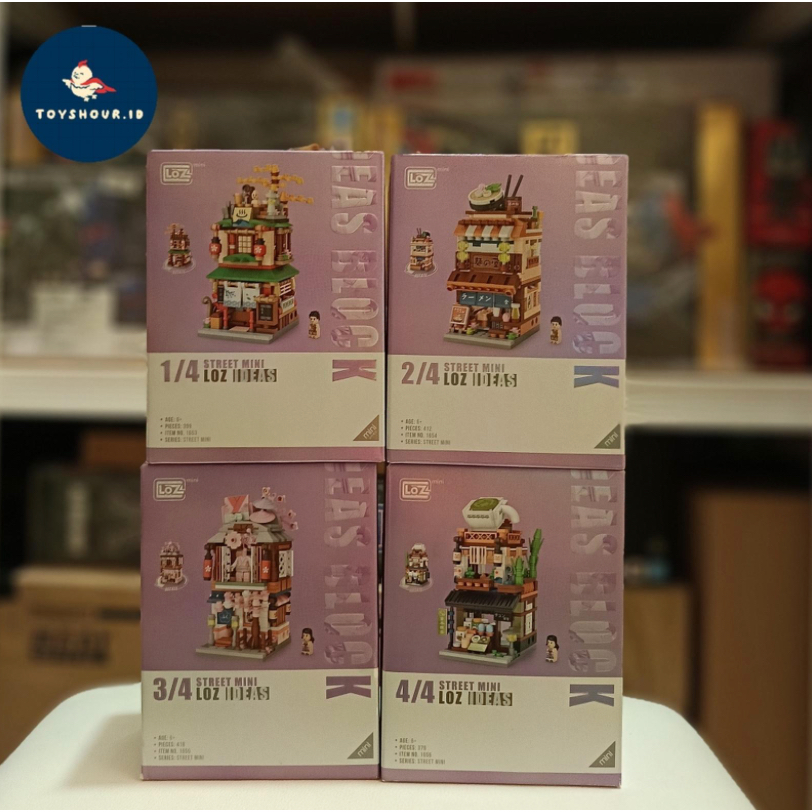 SET OF 4 JAPANESE STREET MINI LOZ IDEAS