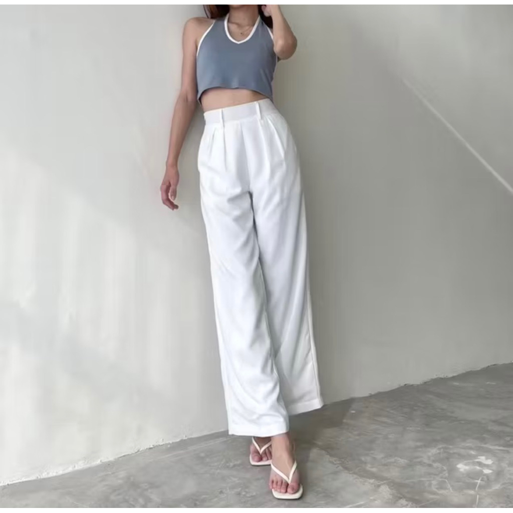ocha wear white cullotes pants
