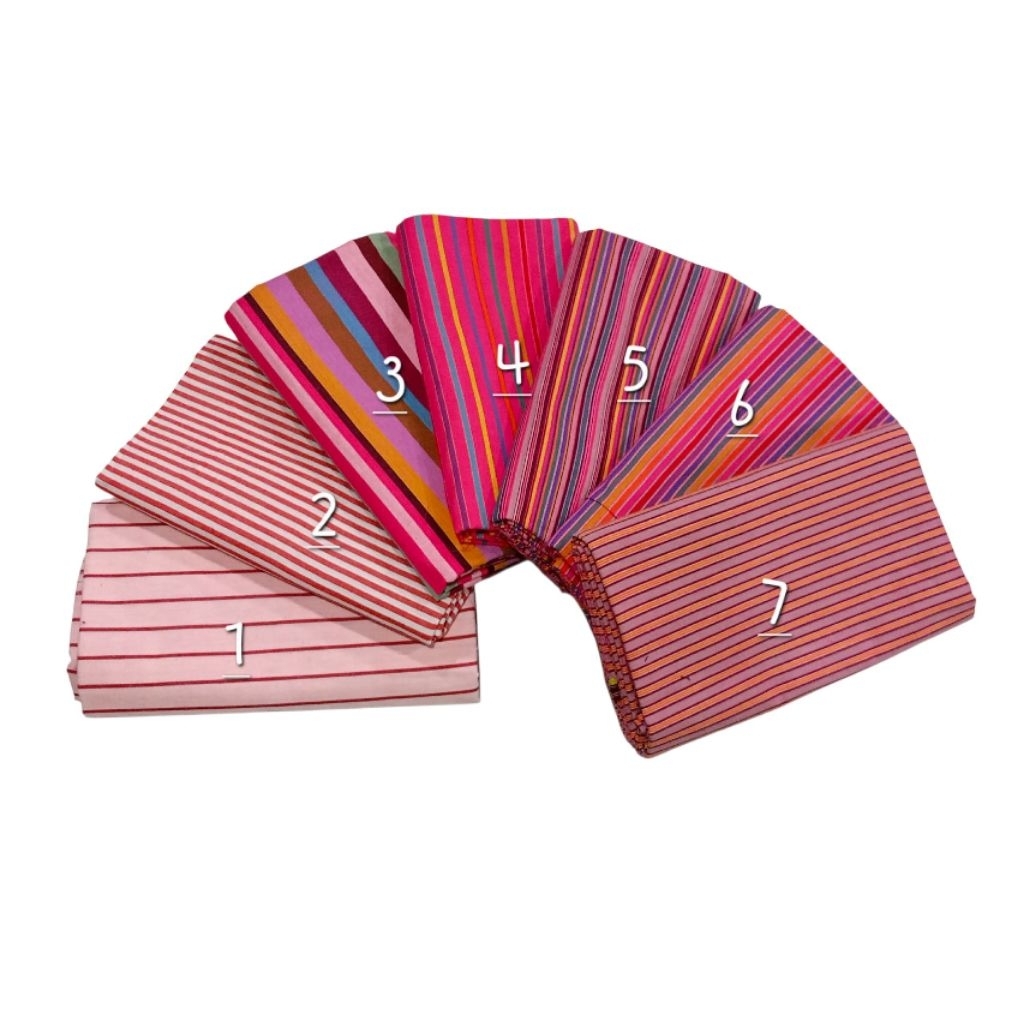 Kain Tenun Lurik Prasojo Motif Garis Nuansa Pink