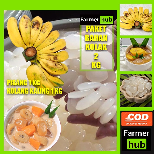 Promo 2 kg Paket Pisang Kepok + Kolang Kaling Fresh bahan kolak Farmer hub