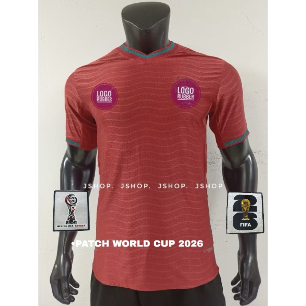 LOGO PLAT 3D RUBBER PLAYER ISSUE JERSEY BOLA PORTUGAL HOME 2026 PIALA DUNIA JERSEY PLAYER ISSUE
