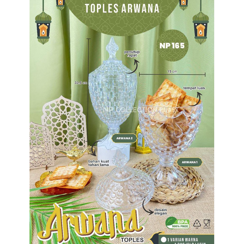 Toples Arwana Plastik Bening Transparan