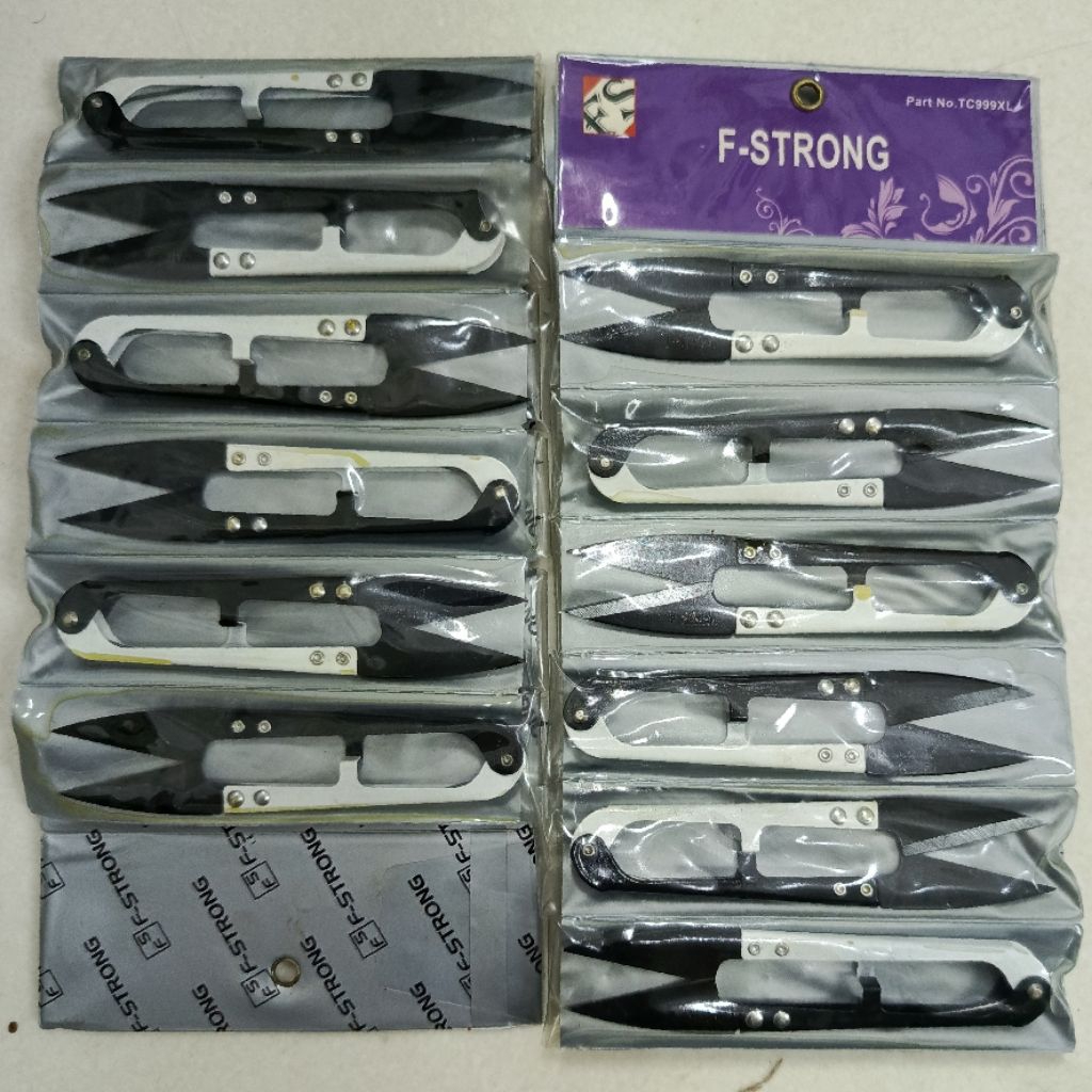 12 pcs (selusin)Warna HITAM-PUTIH  TC 999 XL F-STRONG gunting buang benang cekris besar thread cutte