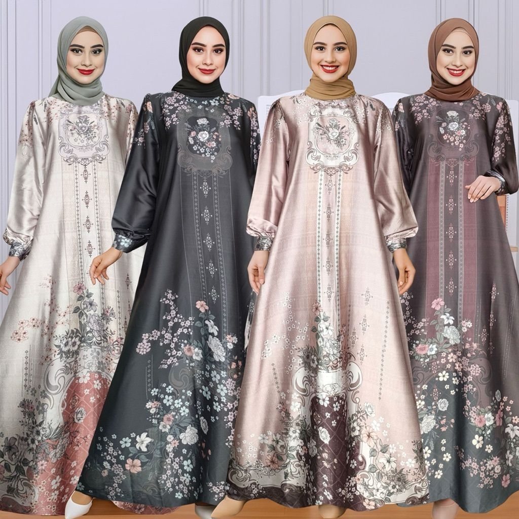Amira Dress//Gamis Arabian Motif Terbaru Redy Ukuran Jumbo Model Elegan