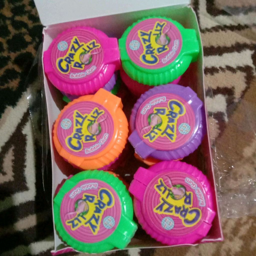 crazy roll bubblegam bubble gam permen karet isi 30 pcs