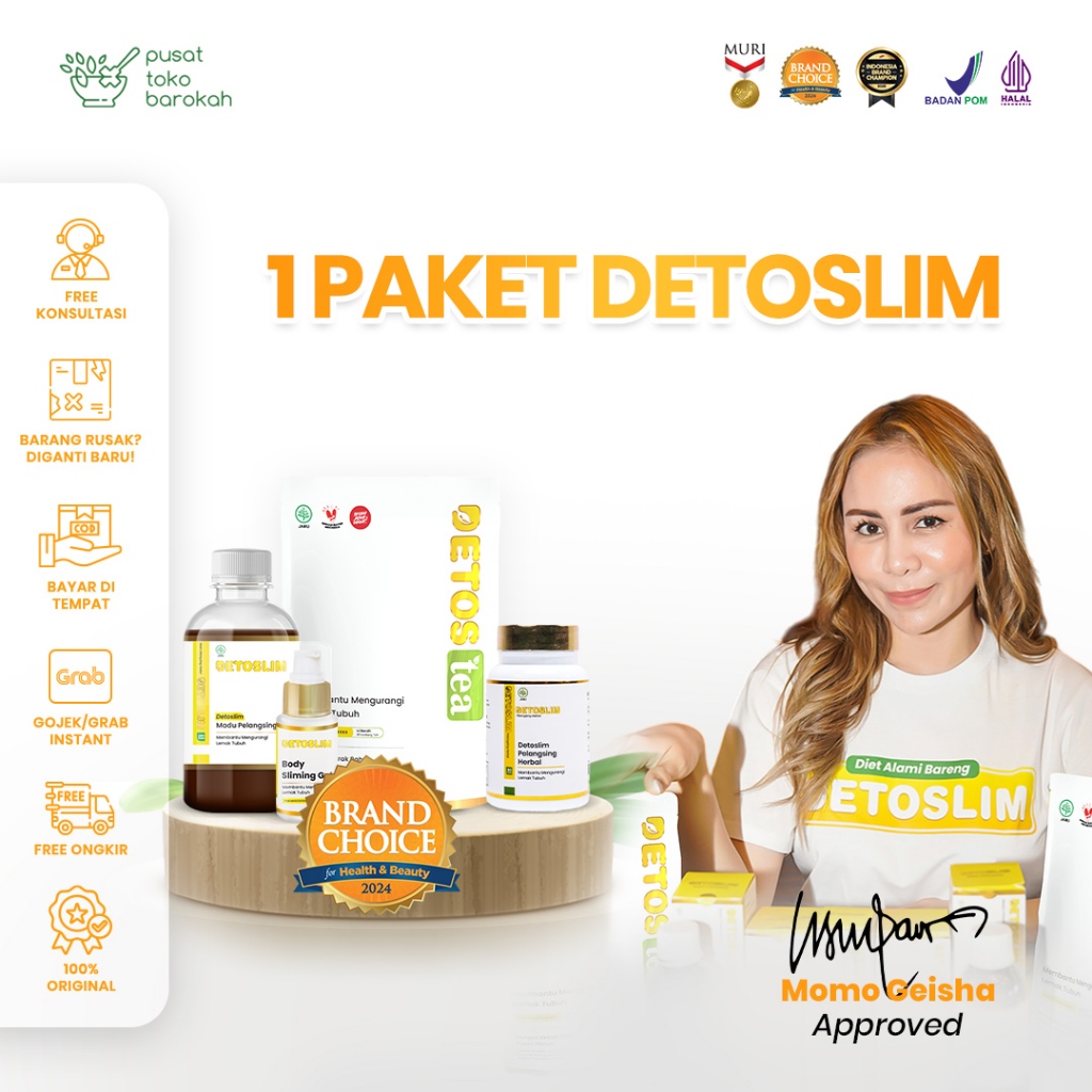 Detoslim - Madu Detoslim 1 Botol | Madu Diet Turunkan Berat Badan dan Penghilang Lemak