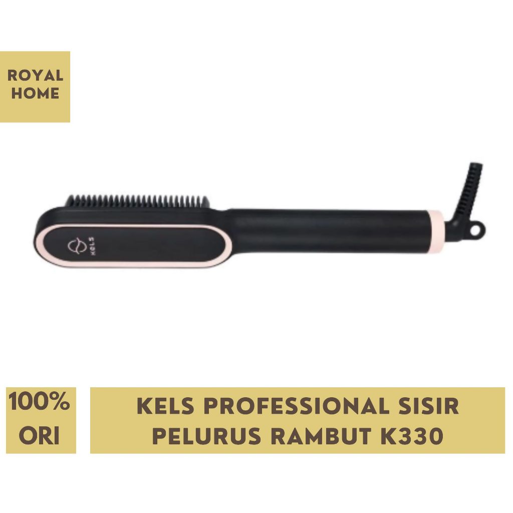 Kels Professional Hair Brush Sisir Pelurus Rambut K330 Pelurus Rambut Hair Styler Elektronik Sisir C