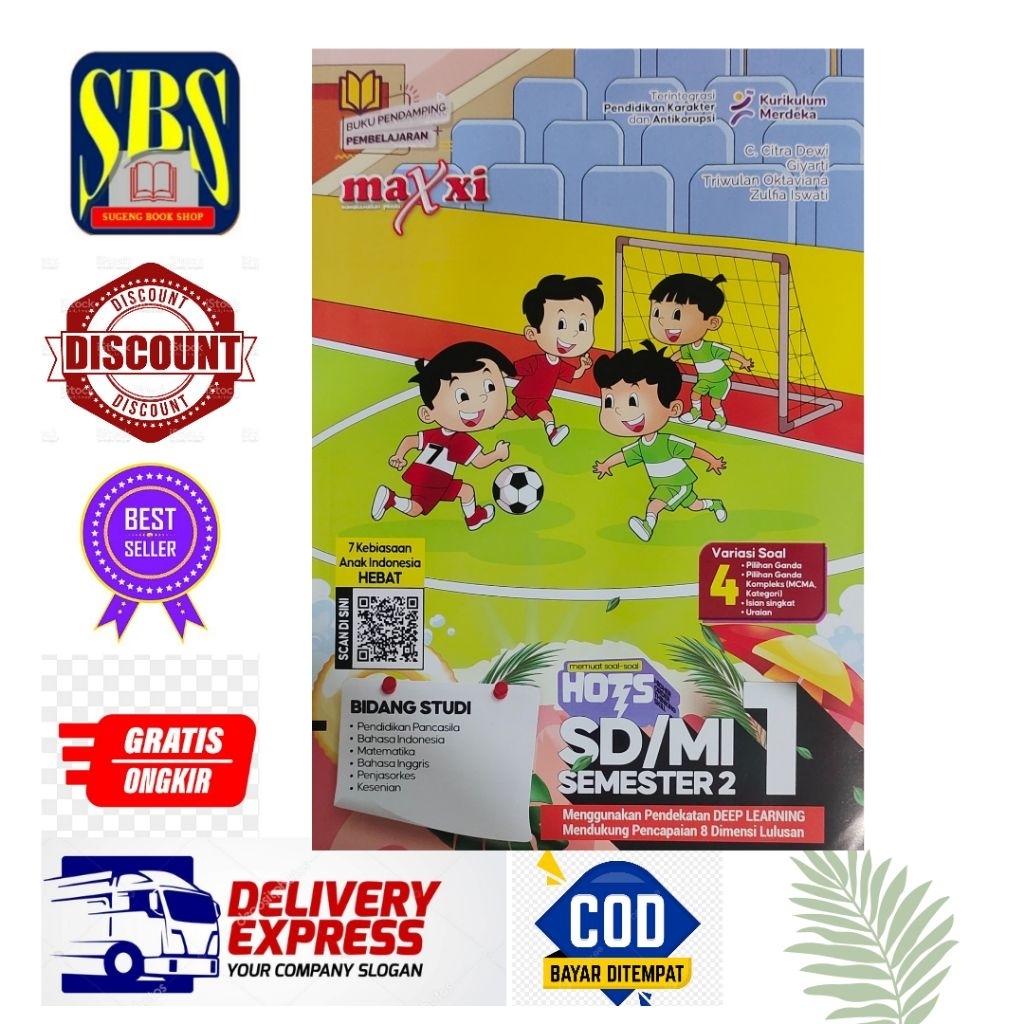 BUKU LKS MAXXI  SEMUA MATA PELAJARAN KELAS 1 SD/MI SEMESTER 2 KURIKULUM MERDEKA