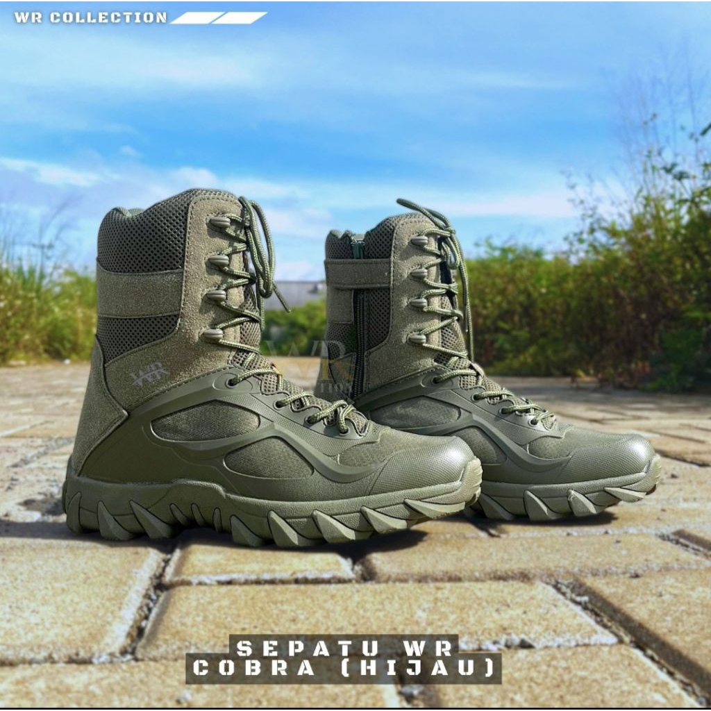 sepatu wr cobra hijau/sepatu wr cobra hijau/sepatu pdl hijau brimob