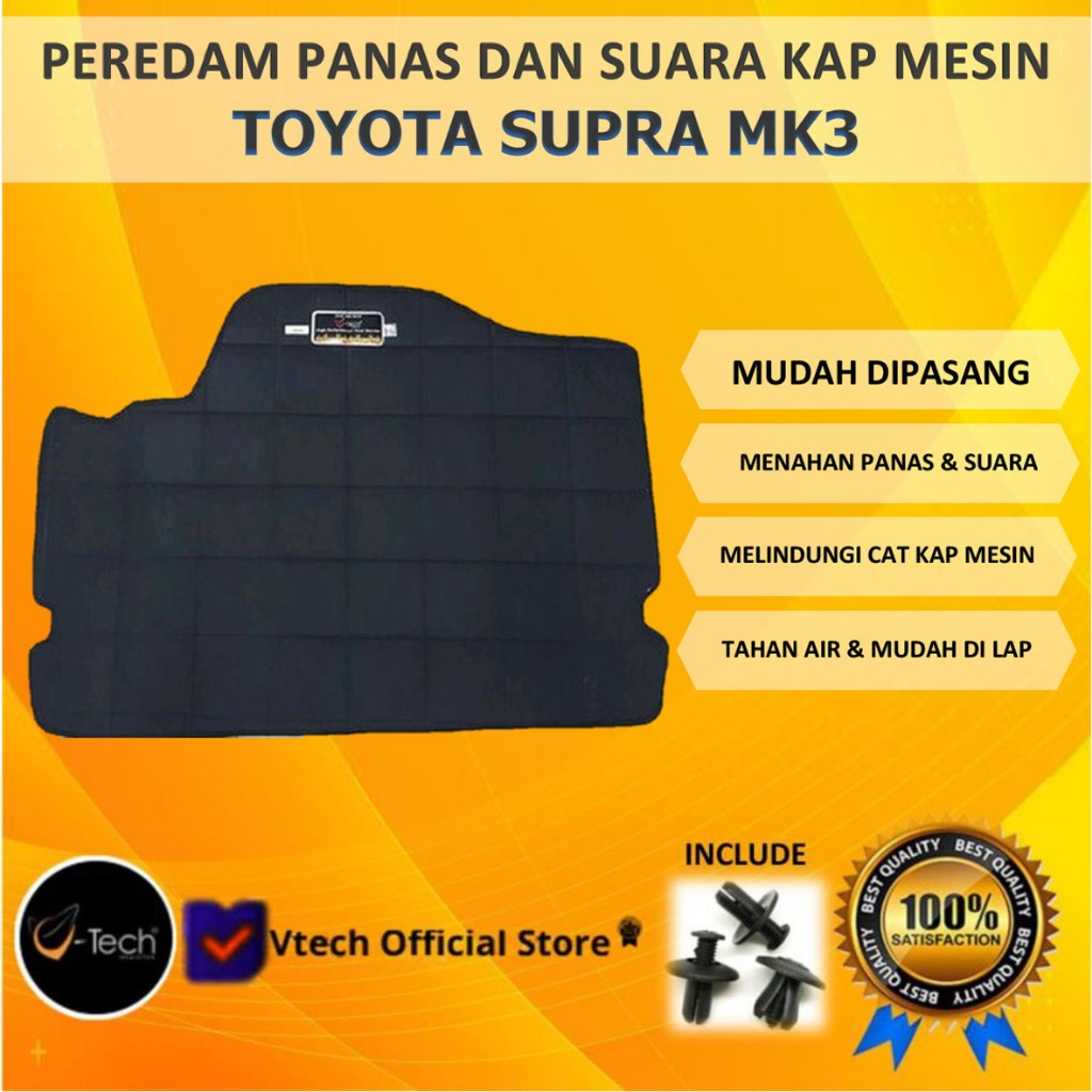 VTECH Peredam Panas dan Suara Kap Mesin Toyota Supra MK3