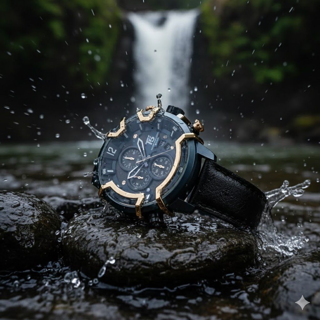 JAM TANGAN PRIA T5 3815 LEATHER FULLSET ORIGINAL B