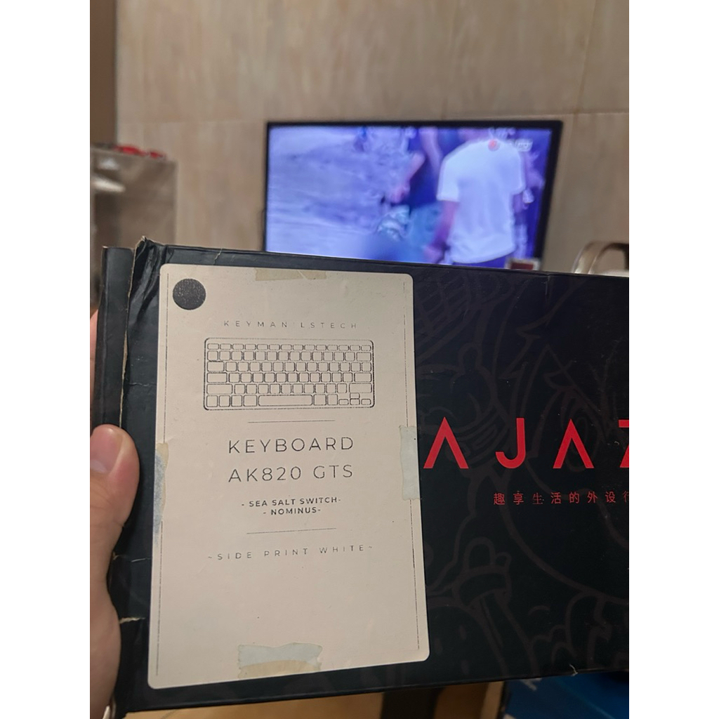 preloved keyboard bekas Ajazz AK820 GTS special side print