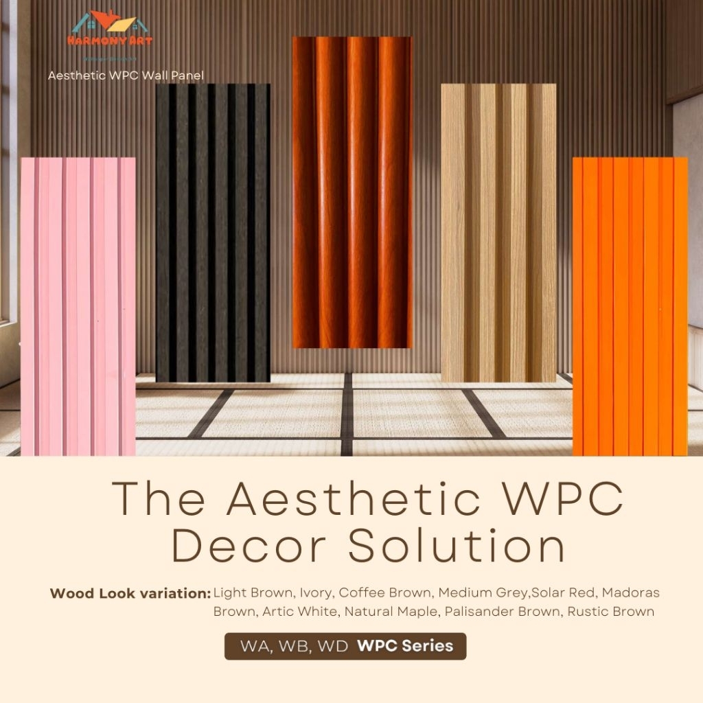 HA- WPC DINDING WALL PANEL INDOOR (KOTAK TEBAL, KOTAK TIPIS DAN BULAT) WOOD PANEL DINDING