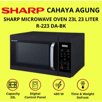 SHARP MICROWAVE OVEN 23L 23 LITER SHARP R-223 DA-BK R 223 DA BK R 223 DABK R223DABK R223 DABK R223DA