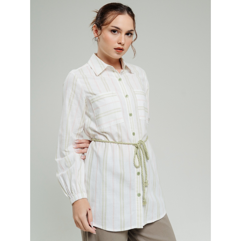 EXIT Cathrine Blouse |Kemeja Wanita - Atasan Lengan Panjang