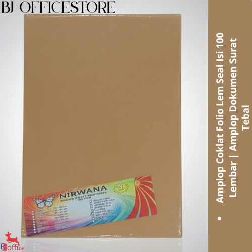 Amplop Coklat Folio Lem Seal Isi 100 Lembar | Amplop Dokumen Surat Tebal