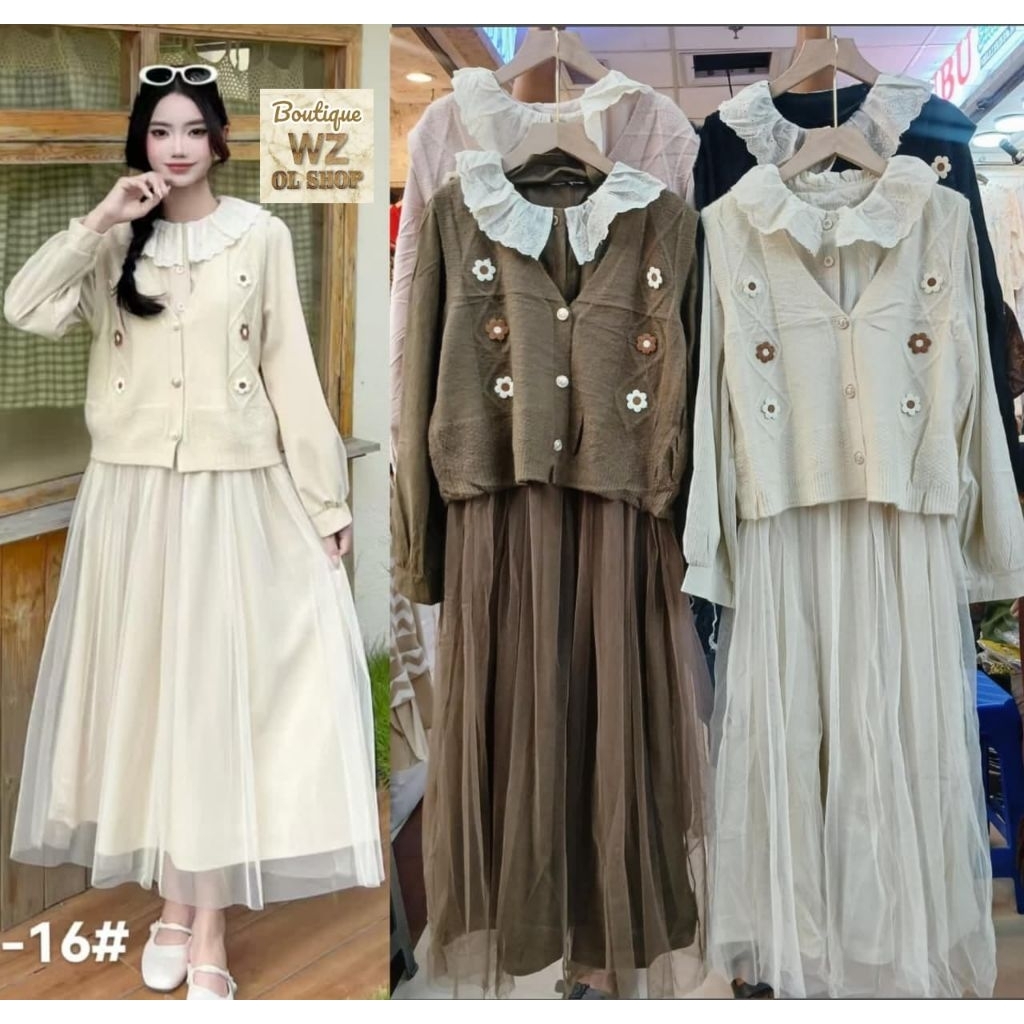 set vest gamis import